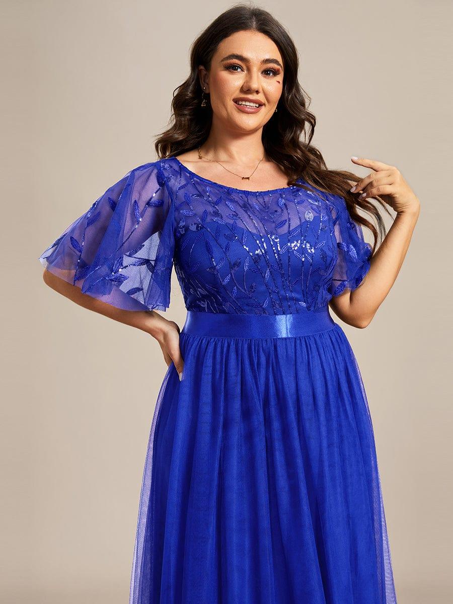 Octavia | A-Line Belted Embroidered Evening Dress Mother of the Bride Outfits