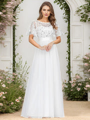 Octavia | A-Line Belted Embroidered Evening Dress Mother of the Bride Outfits