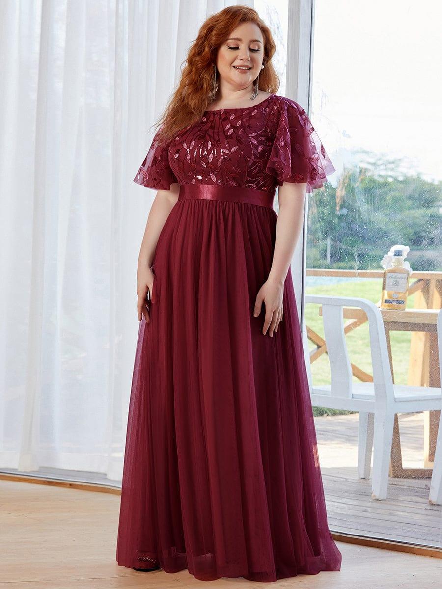 Octavia | A-Line Belted Embroidered Evening Dress Mother of the Bride Outfits