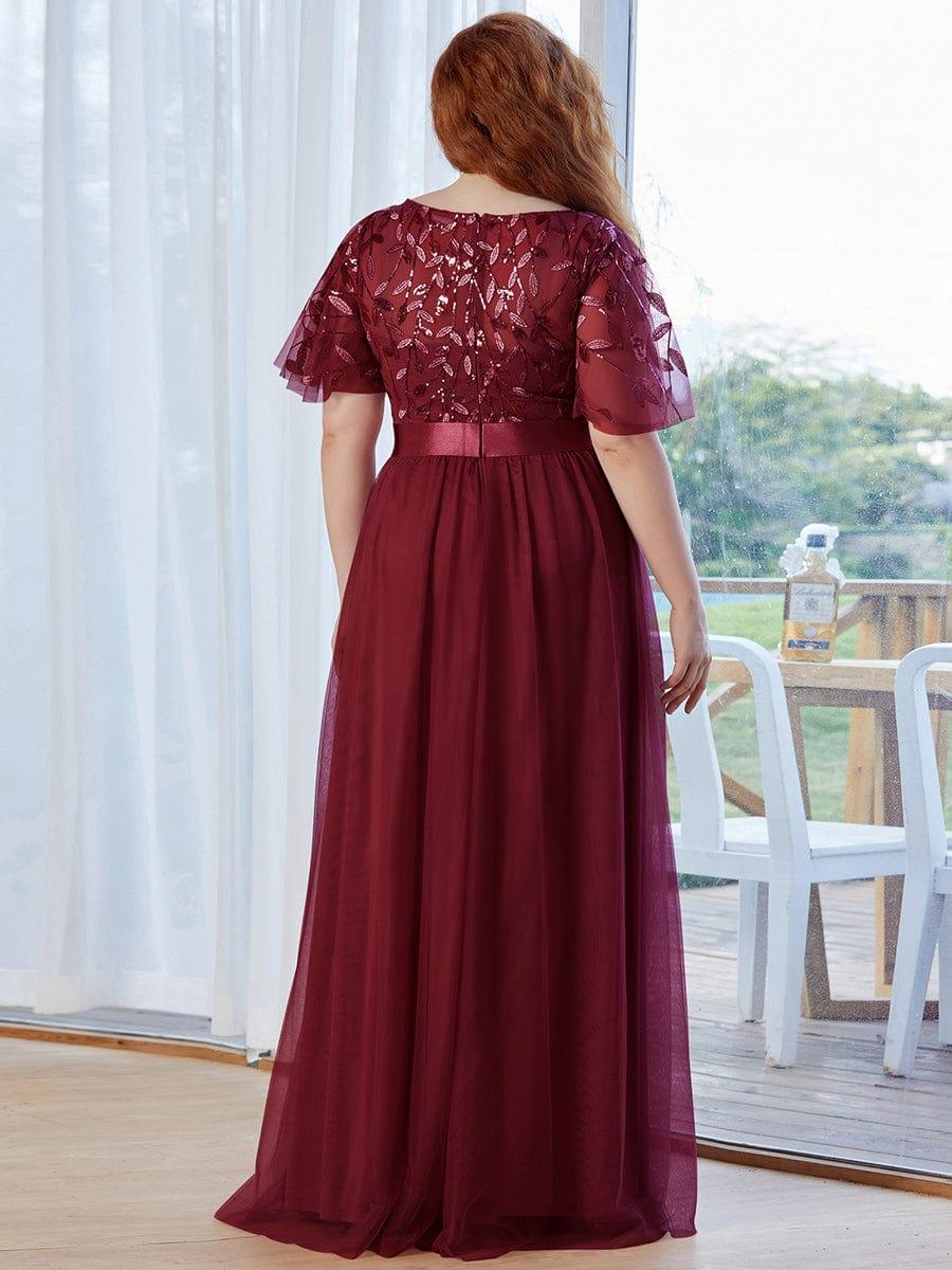 Octavia | A-Line Belted Embroidered Evening Dress Mother of the Bride Outfits