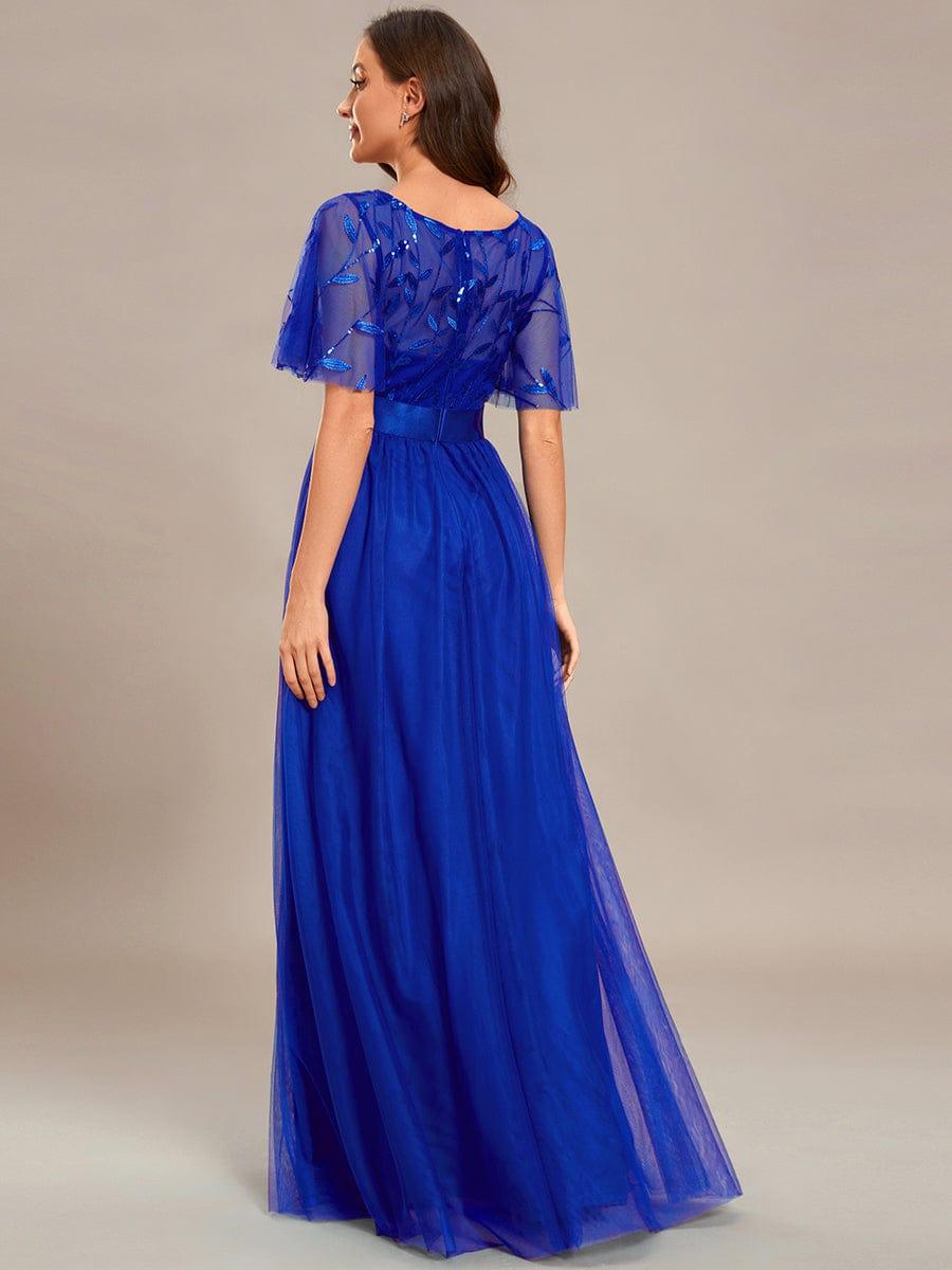 Octavia | A-Line Belted Embroidered Evening Dress Mother of the Bride Outfits