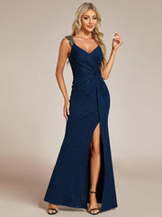 Olympia | Bodycon V-Neck Prom Dress with High Slit