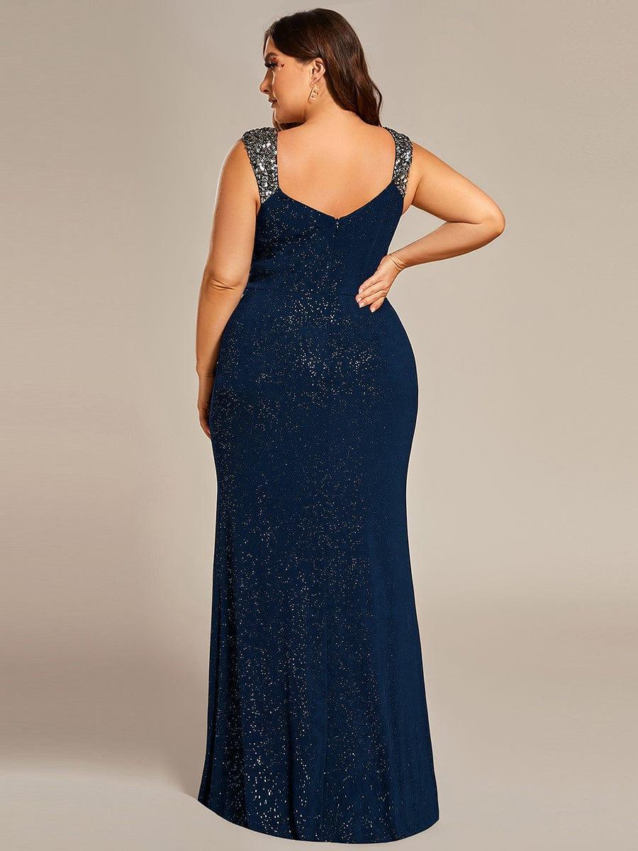 Olympia | Bodycon V-Neck Prom Dress with High Slit