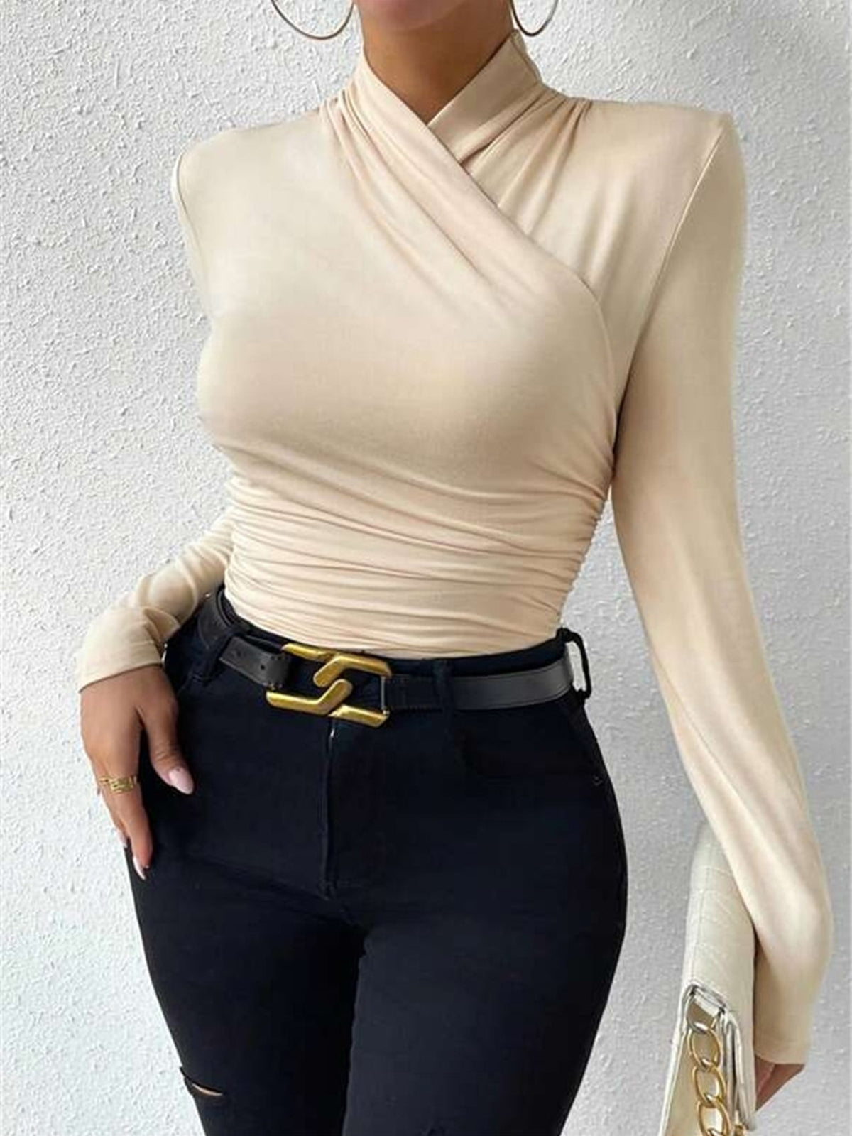 Opal | Pleated Cinched Holiday Clothes T-Shirt
