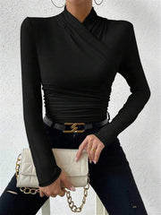 Opal | Pleated Cinched Holiday Clothes T-Shirt