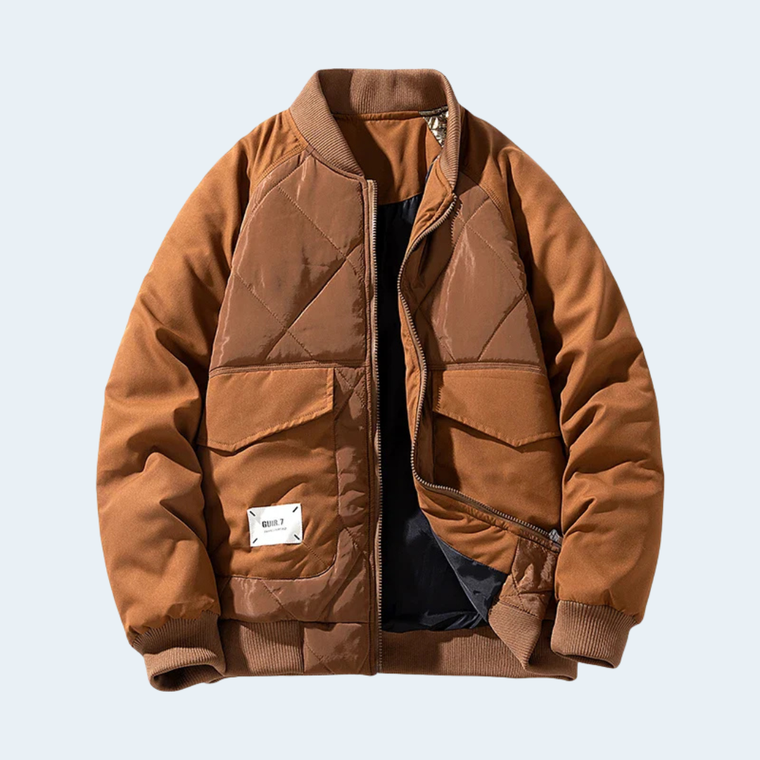 Biruvi | Men’s Bomber Jacket Lightweight Warm Insulated Bomber