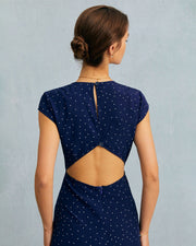 Patricia | Fitted Cutout Polka Dot Summer Dress