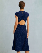 Patricia | Fitted Cutout Polka Dot Summer Dress