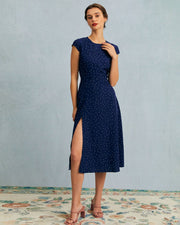 Patricia | Fitted Cutout Polka Dot Summer Dress