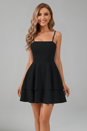 Paulina | Flared Mini Dress With Spaghetti Straps