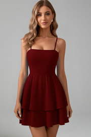 Paulina | Flared Mini Dress With Spaghetti Straps