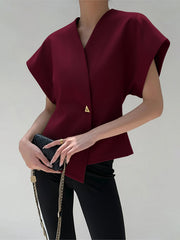 Payton | Relaxed Fit V-Neck Holiday Clothes Blouse