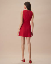 Pearl | V Neck Sleeveless Summer Mini Dress