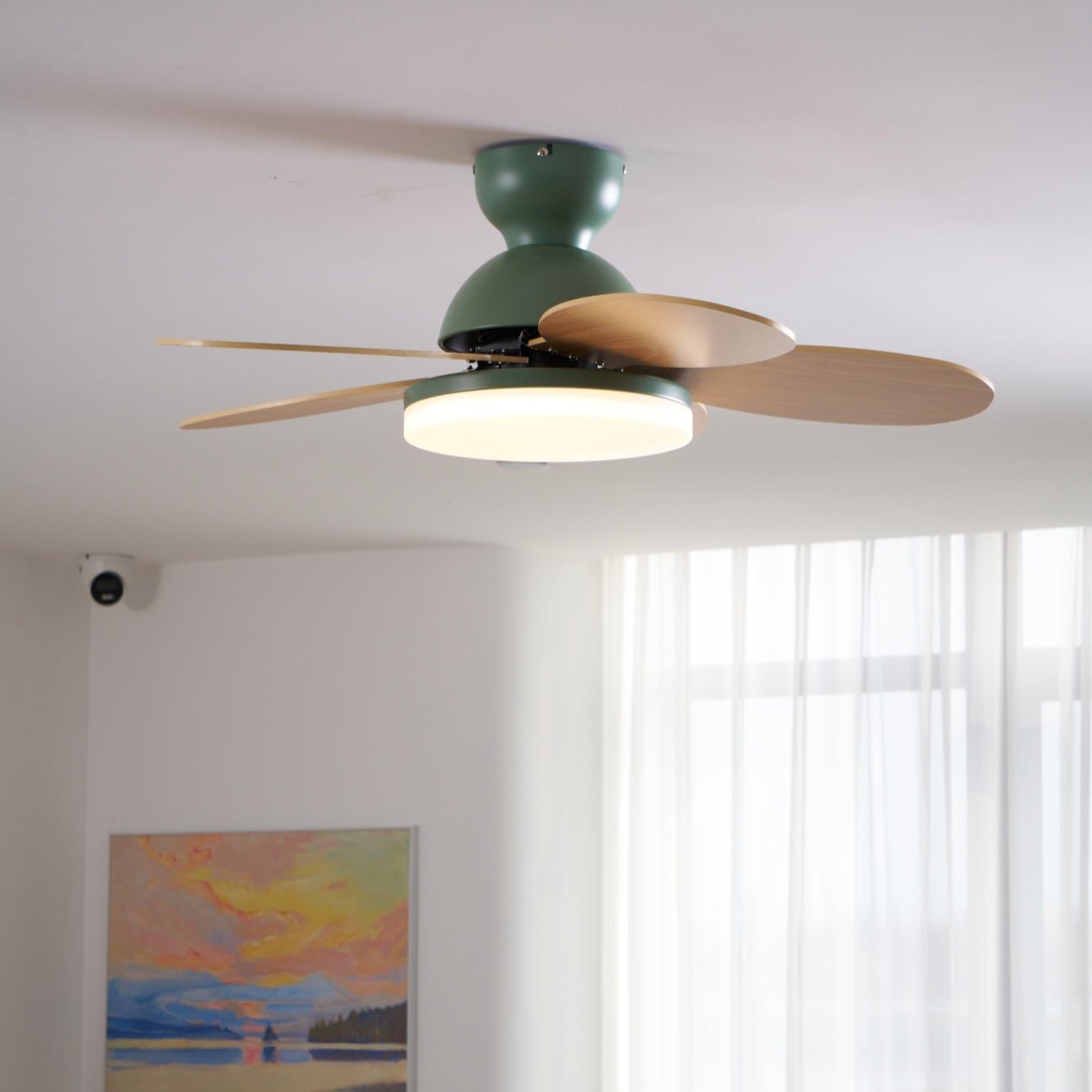 Petalo Design Ceiling Fan Light with Integrated Illumination – Ideal for Living Room or Bedroom