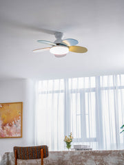 Petalo Design Ceiling Fan Light with Integrated Illumination – Ideal for Living Room or Bedroom