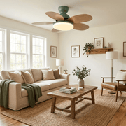 Petalo Design Ceiling Fan Light with Integrated Illumination – Ideal for Living Room or Bedroom