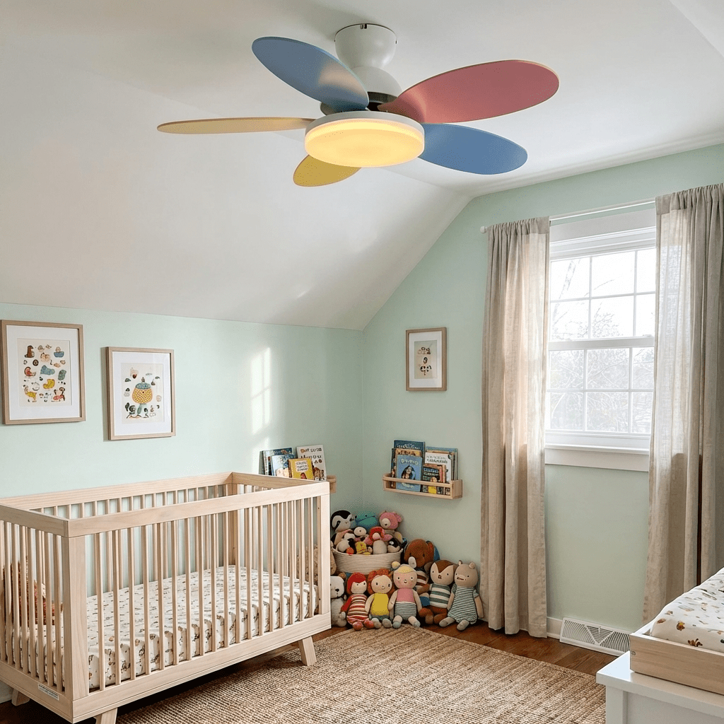 Petalo Design Ceiling Fan Light with Integrated Illumination – Ideal for Living Room or Bedroom