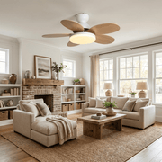 Petalo Design Ceiling Fan Light with Integrated Illumination – Ideal for Living Room or Bedroom