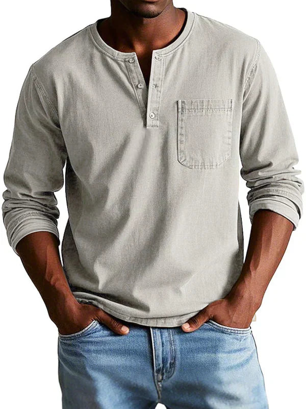 Porter | Relaxed Fit Long Sleeve Henley Shirt