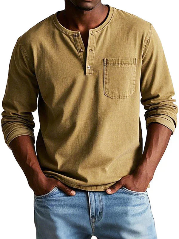 Porter | Relaxed Fit Long Sleeve Henley Shirt