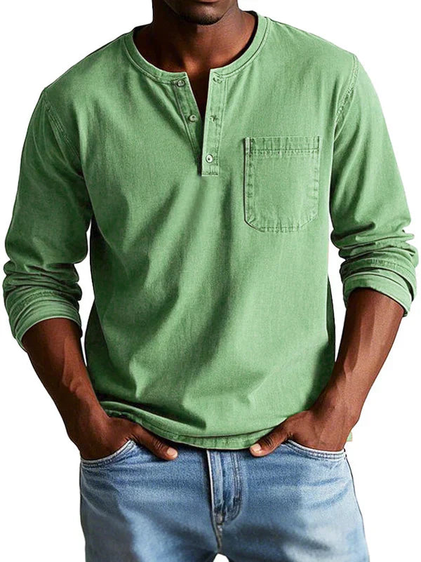 Porter | Relaxed Fit Long Sleeve Henley Shirt