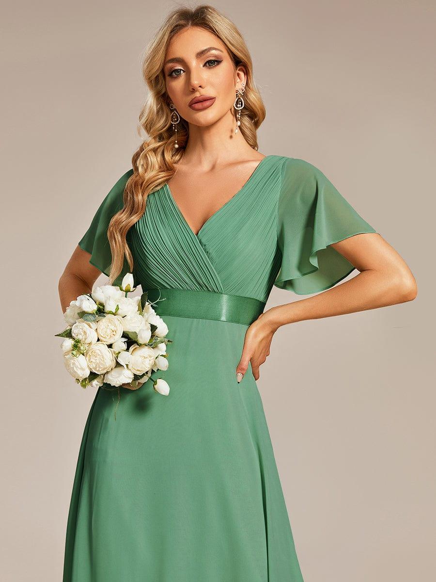 Prudence | Empire Waist Prom Dress with Flutter Sleeves
