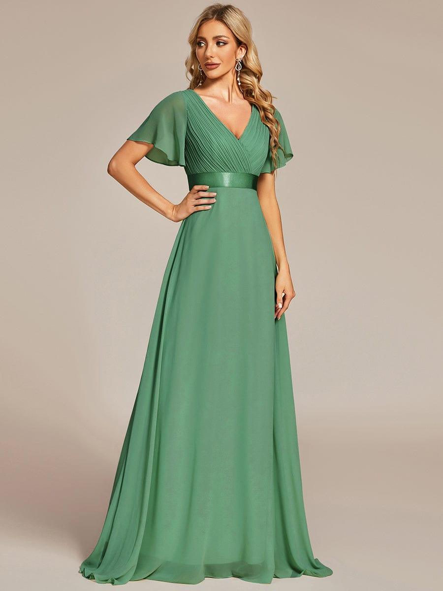 Prudence | Empire Waist Prom Dress with Flutter Sleeves