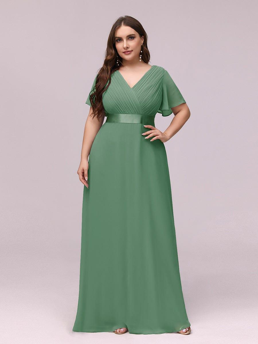 Prudence | Empire Waist Prom Dress with Flutter Sleeves