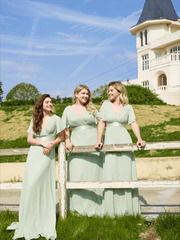 Prudence | Empire Waist Prom Dress with Flutter Sleeves