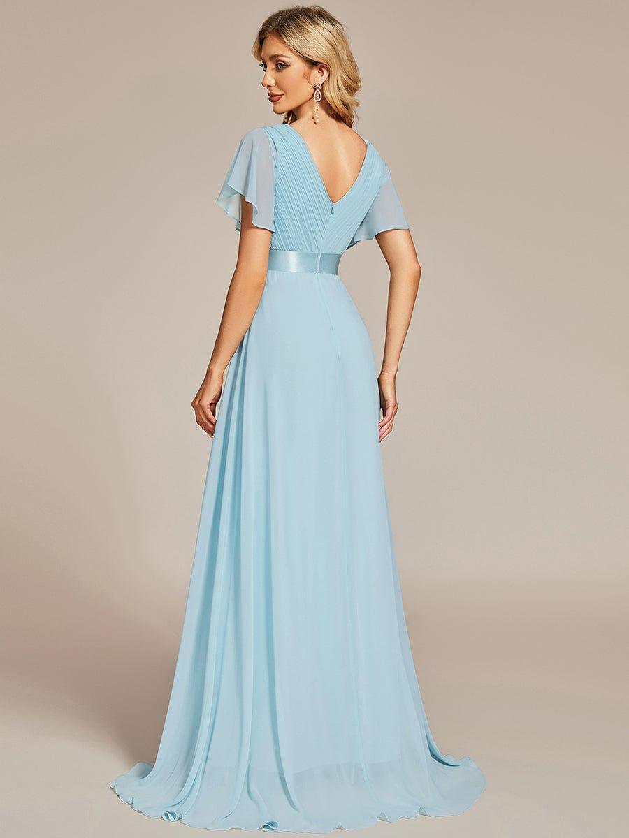 Prudence | Empire Waist Prom Dress with Flutter Sleeves
