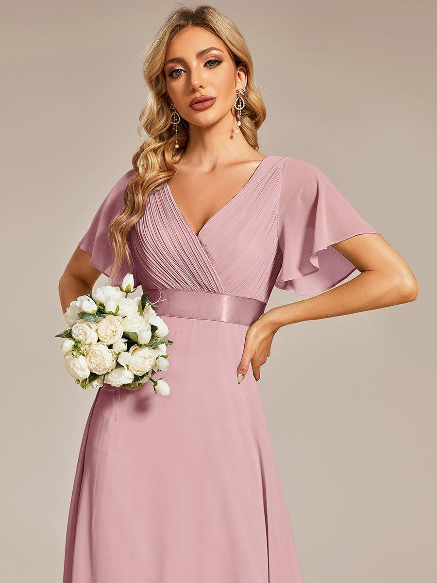 Prudence | Empire Waist Prom Dress with Flutter Sleeves