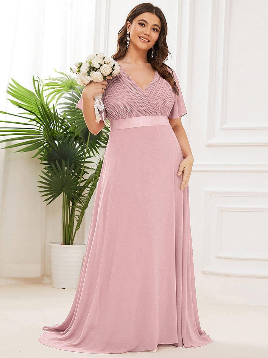Prudence | Empire Waist Prom Dress with Flutter Sleeves