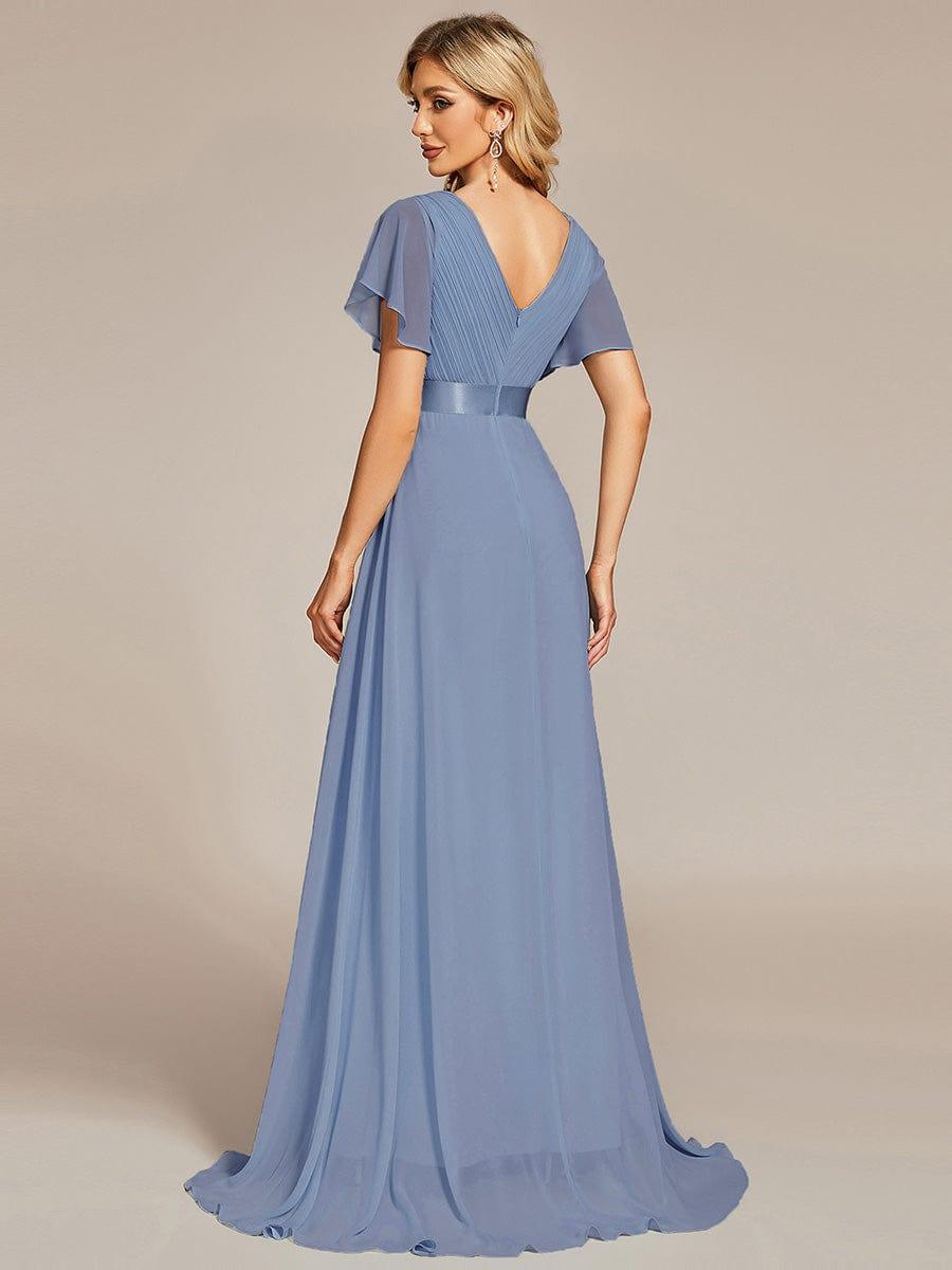 Prudence | Empire Waist Prom Dress with Flutter Sleeves