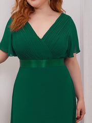 Prudence | Empire Waist Prom Dress with Flutter Sleeves