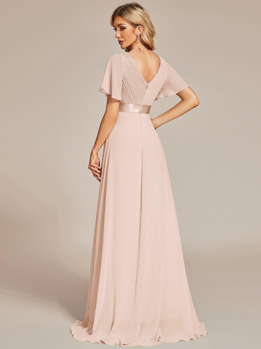 Prudence | Empire Waist Prom Dress with Flutter Sleeves