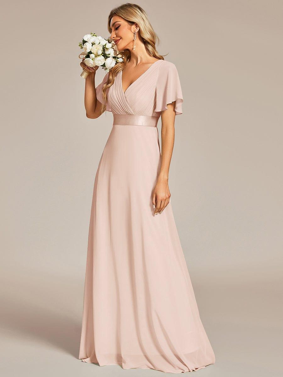 Prudence | Empire Waist Prom Dress with Flutter Sleeves
