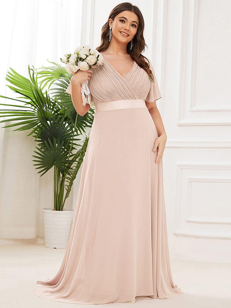 Prudence | Empire Waist Prom Dress with Flutter Sleeves