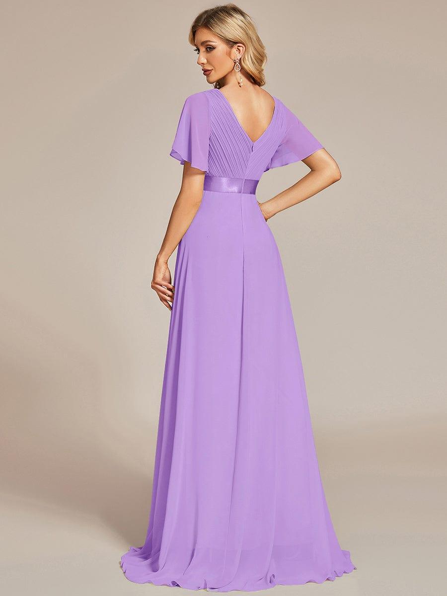 Prudence | Empire Waist Prom Dress with Flutter Sleeves