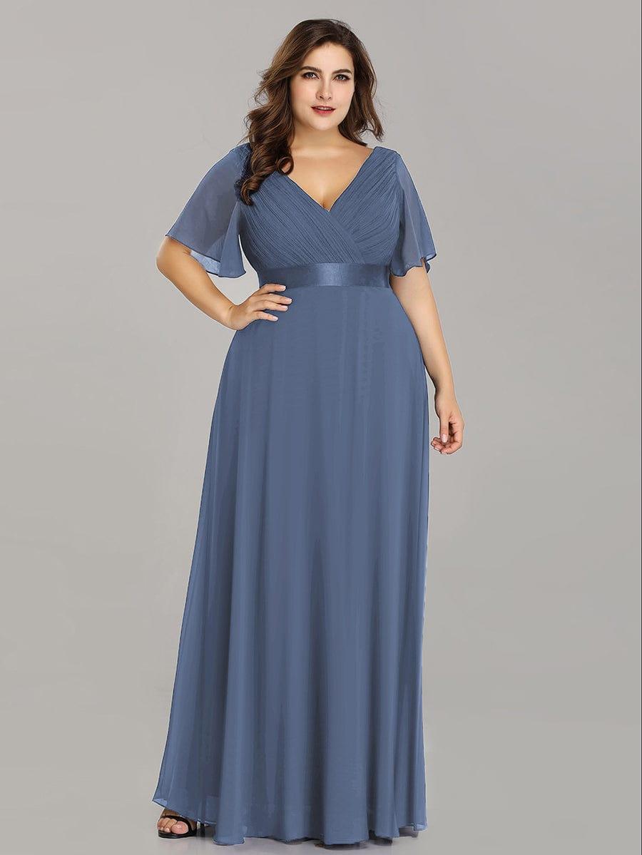 Prudence | Empire Waist Prom Dress with Flutter Sleeves
