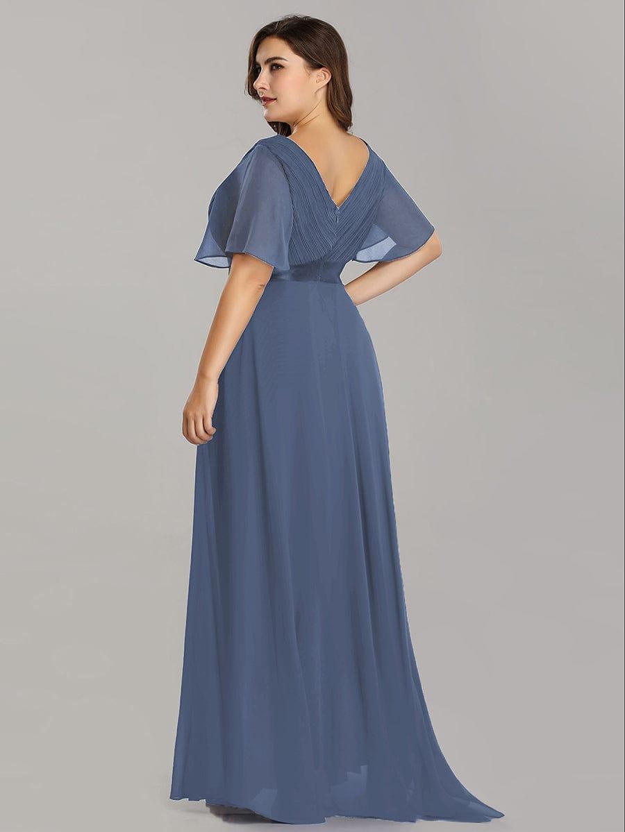 Prudence | Empire Waist Prom Dress with Flutter Sleeves