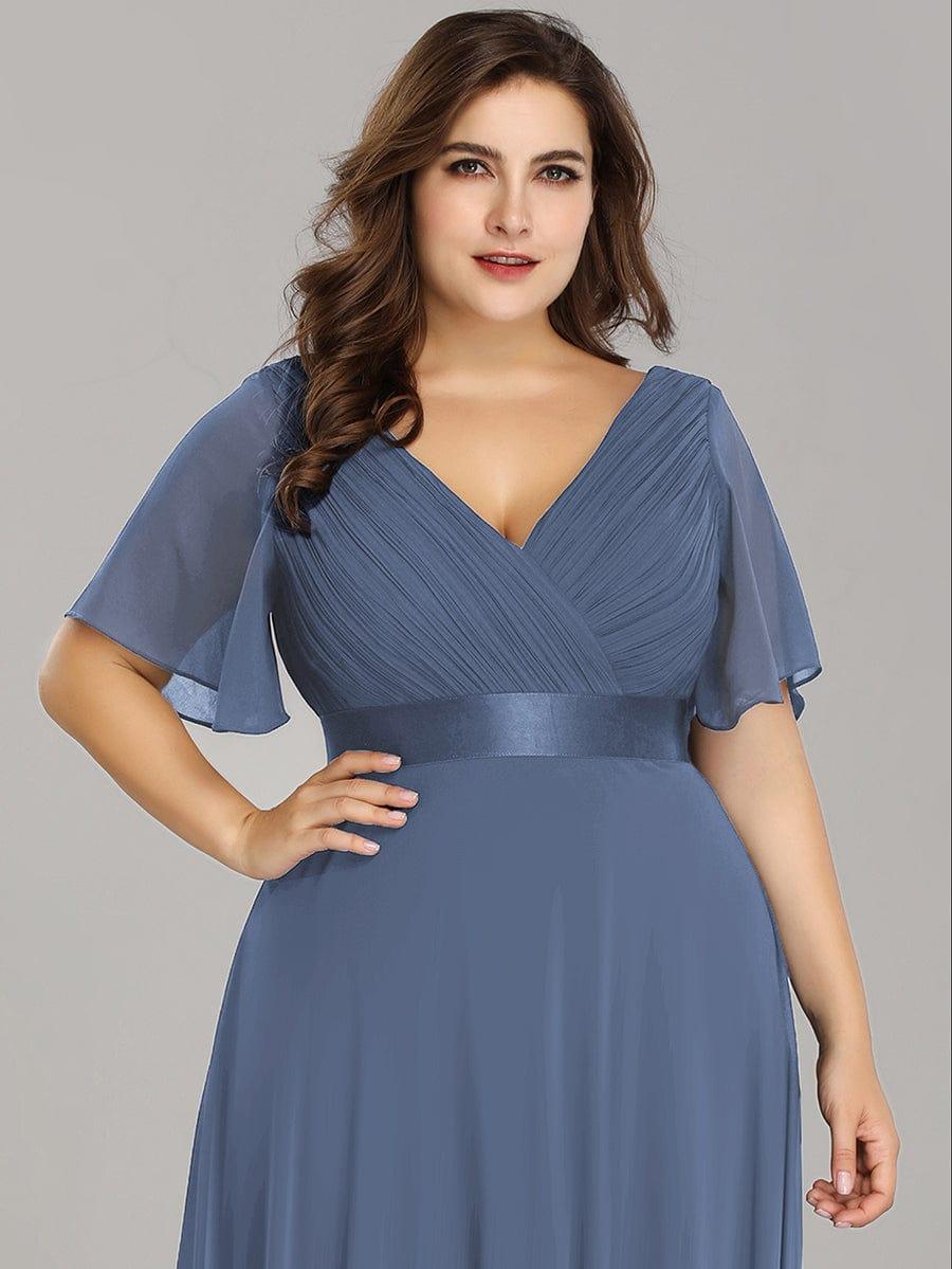 Prudence | Empire Waist Prom Dress with Flutter Sleeves