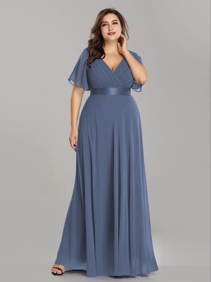 Prudence | Empire Waist Prom Dress with Flutter Sleeves