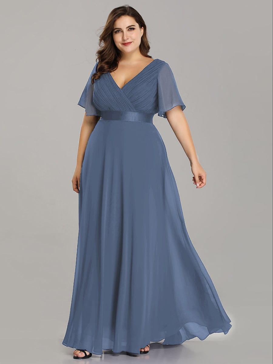 Prudence | Empire Waist Prom Dress with Flutter Sleeves
