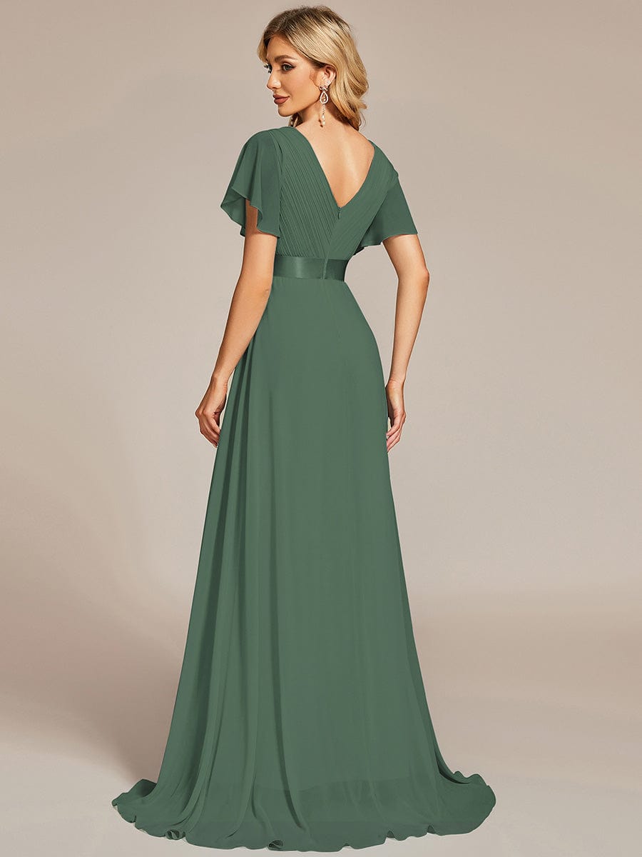 Prudence | Empire Waist Prom Dress with Flutter Sleeves