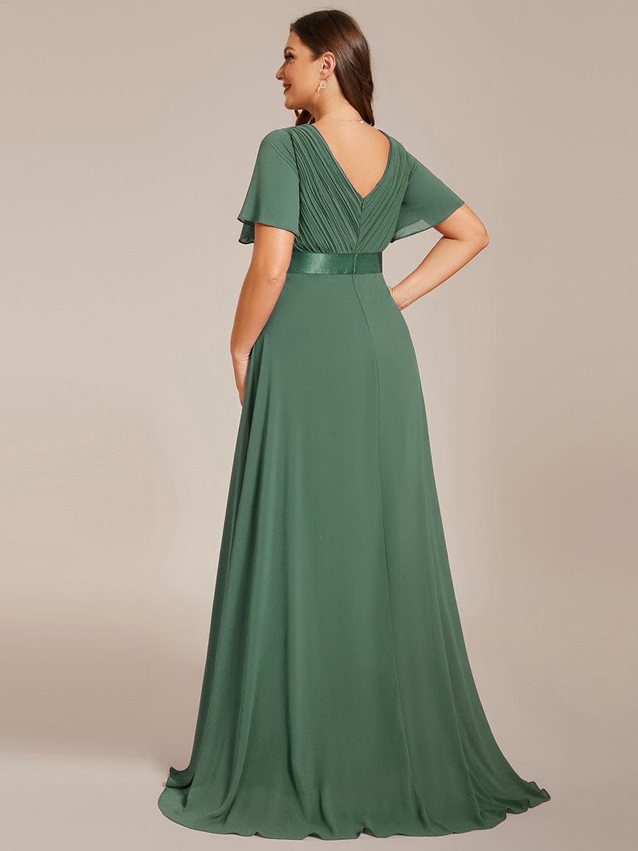 Prudence | Empire Waist Prom Dress with Flutter Sleeves