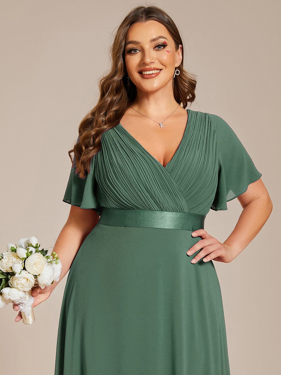 Prudence | Empire Waist Prom Dress with Flutter Sleeves