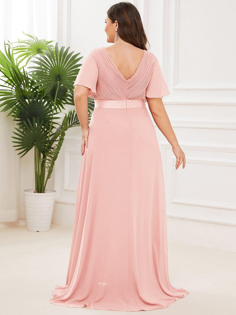 Prudence | Empire Waist Prom Dress with Flutter Sleeves