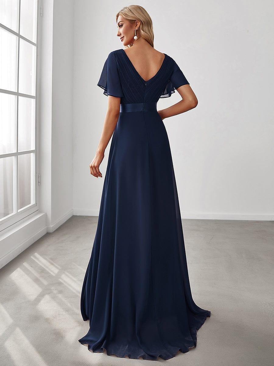 Prudence | Empire Waist Prom Dress with Flutter Sleeves