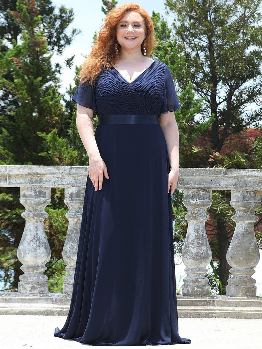 Prudence | Empire Waist Prom Dress with Flutter Sleeves