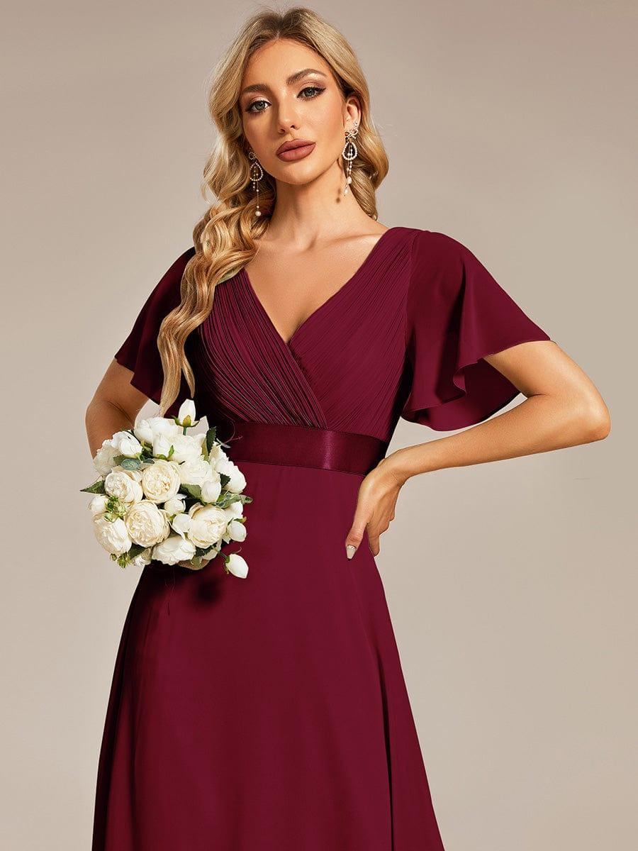 Prudence | Empire Waist Prom Dress with Flutter Sleeves
